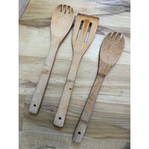 3 piece Wooden Utensils set - Picture 1 of 11